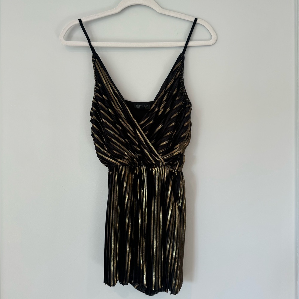 Topshop Metallic Mini Romper